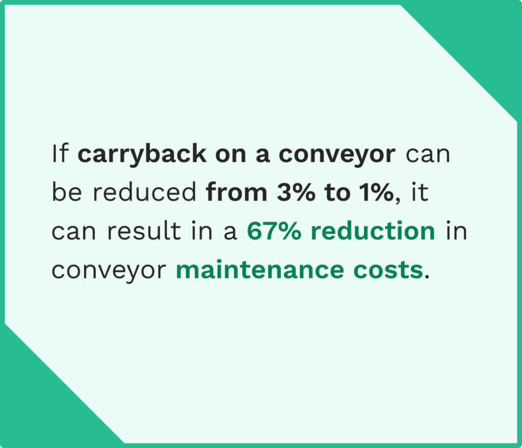 Conveyor maintenance data