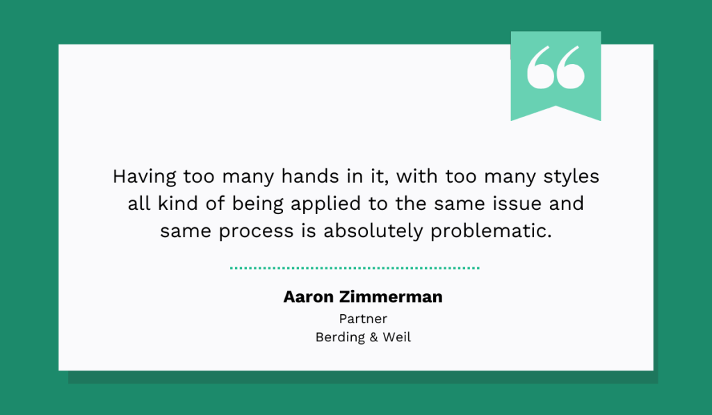 quote on the issue of too many people being involved in maintenance record keeping