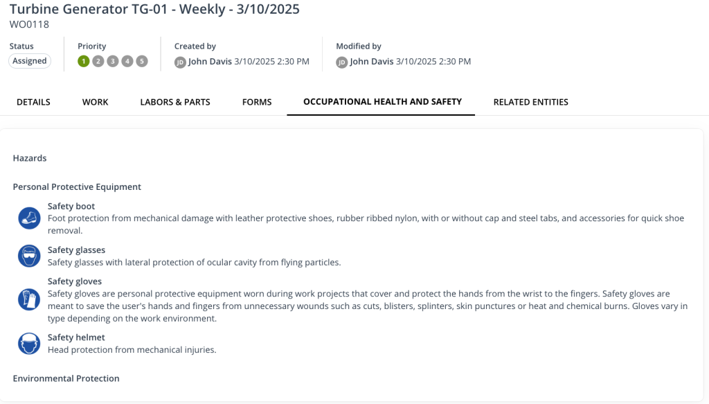 worktrek tool screenshot