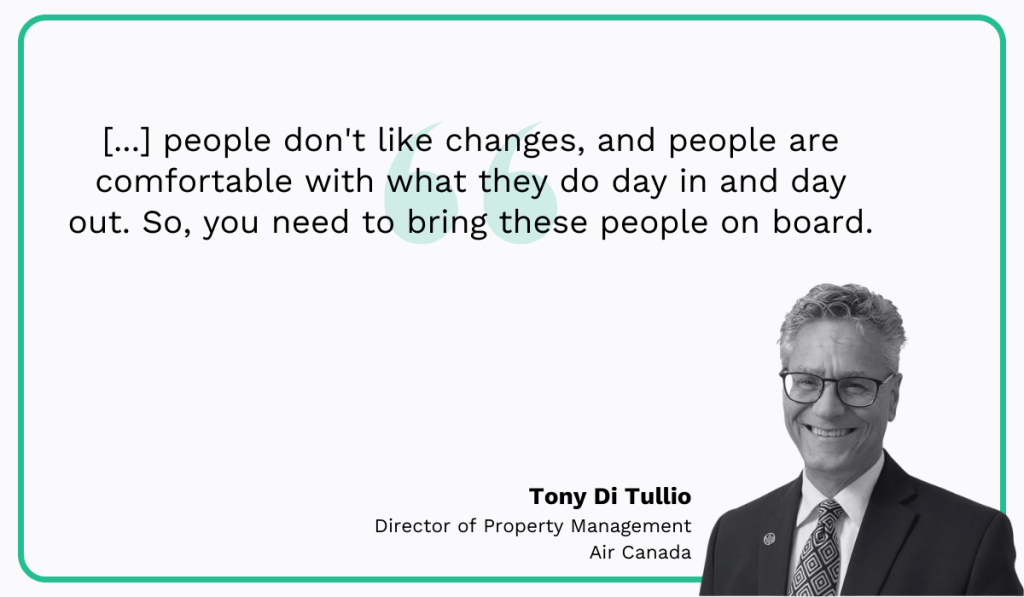 quote on the importance of getting stakeholder buy in when implementing lean maintenance