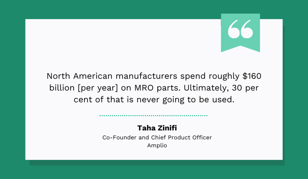 quote on the amount north american manufacturers spend on mro parts