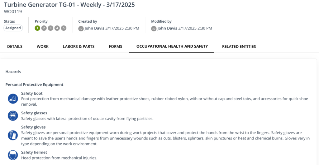worktrek tool screenshot