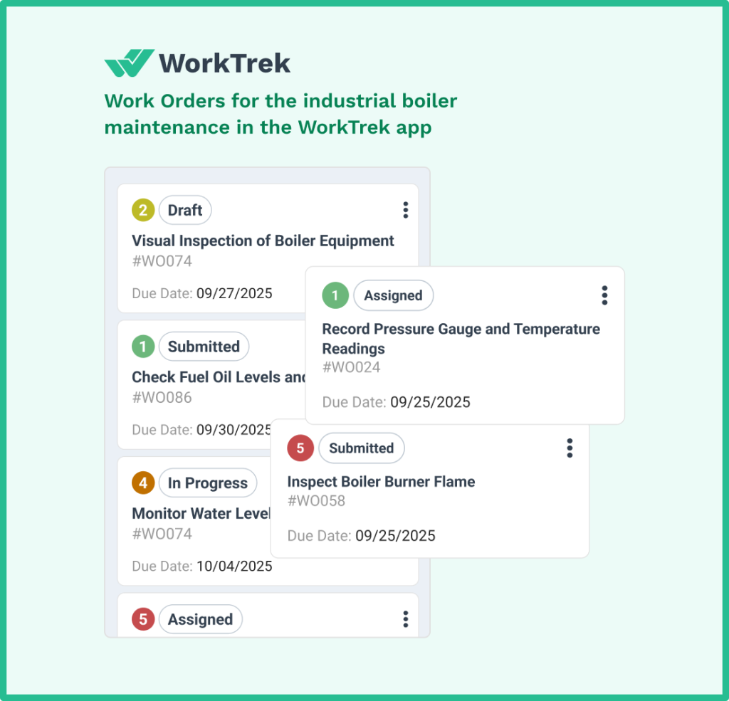 Work orders in the WorkTrek app