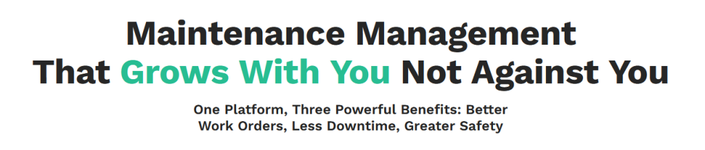 Maintenance Management That Grows With you not Against You
