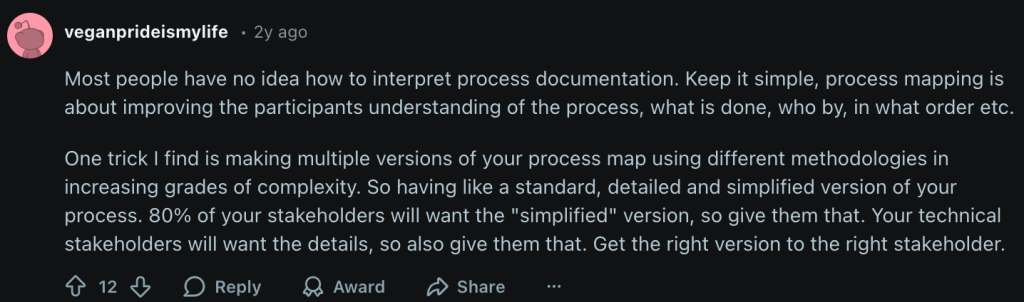 Reddit advice screenshot