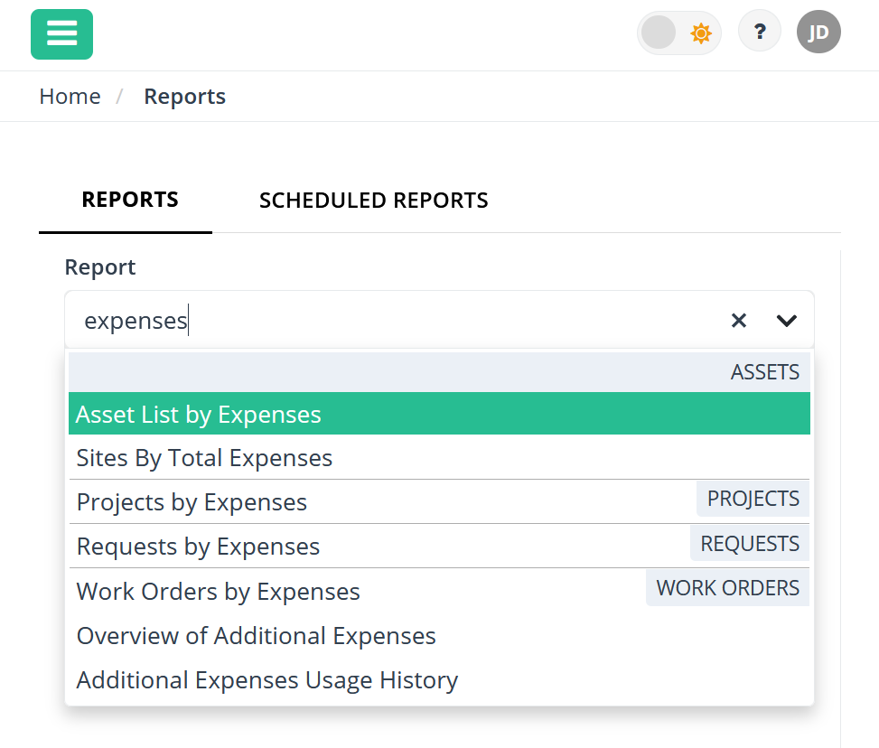 WorkTrek dashboard