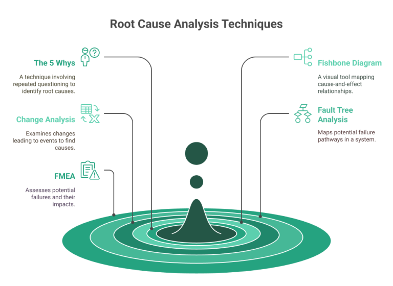 Root cause analysis methods for maintenance issues