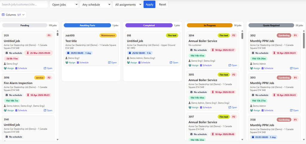 Field Ascend dashboard