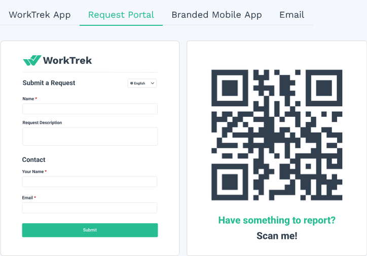 WorkTrek dashboard