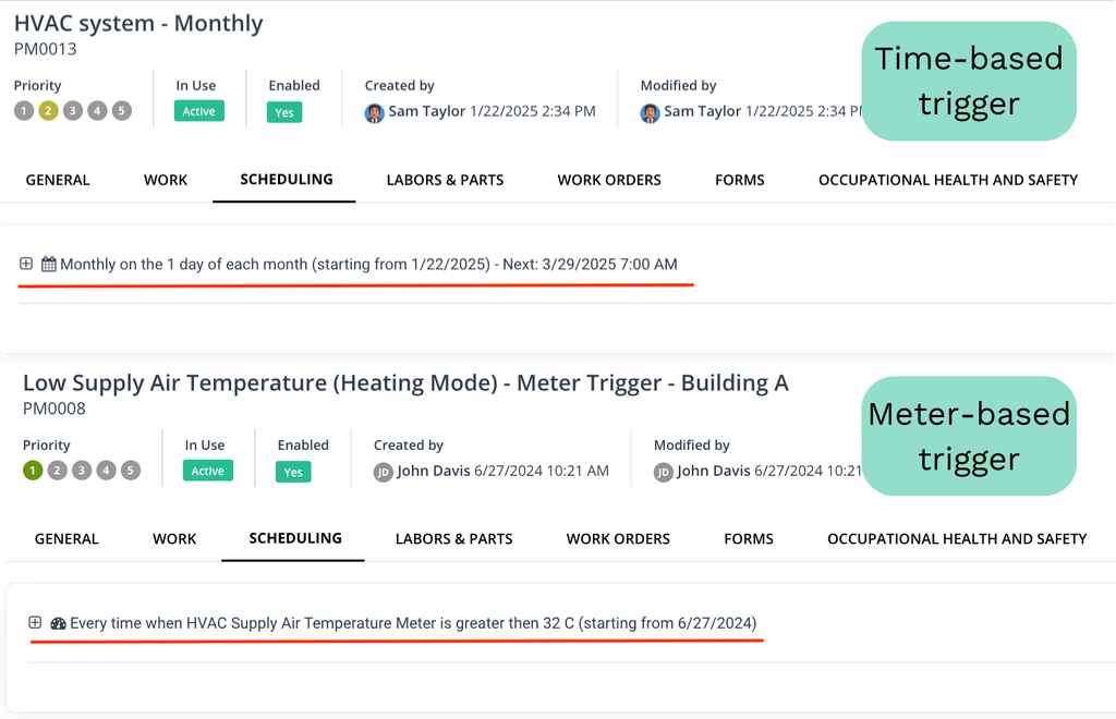 WorkTrek dashboard
