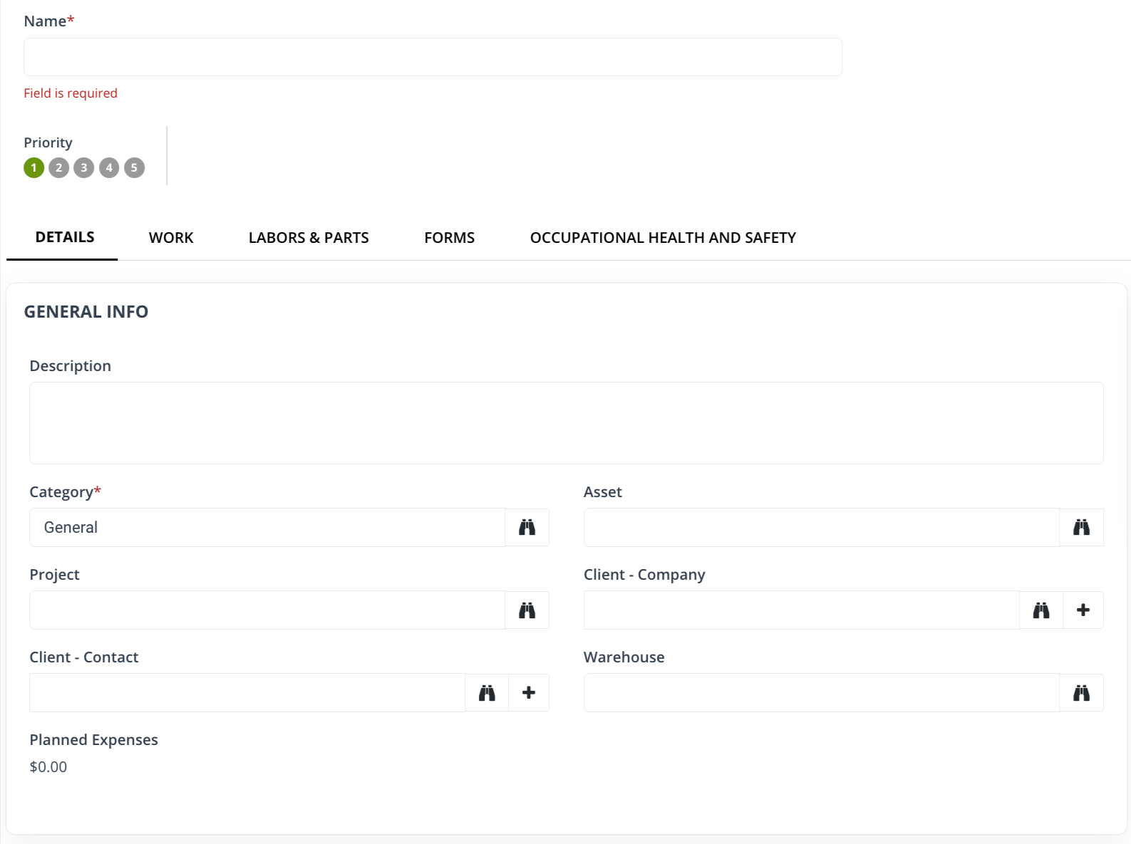WorkTrek dashboard