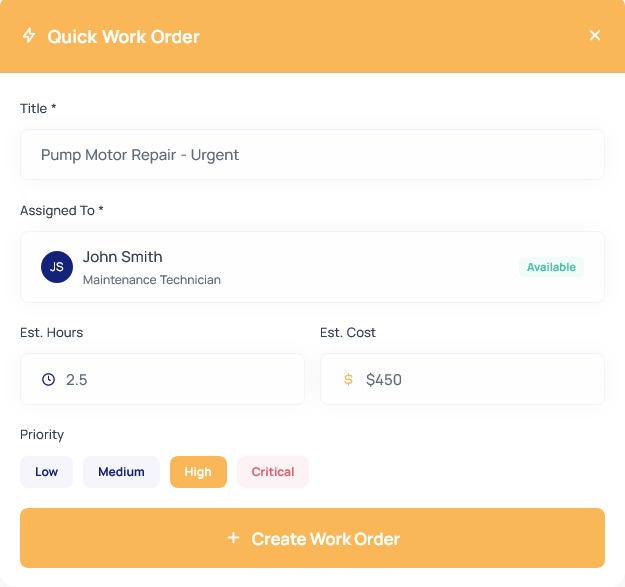 OxMaint dashboard